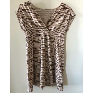 Loft animal print empire dress